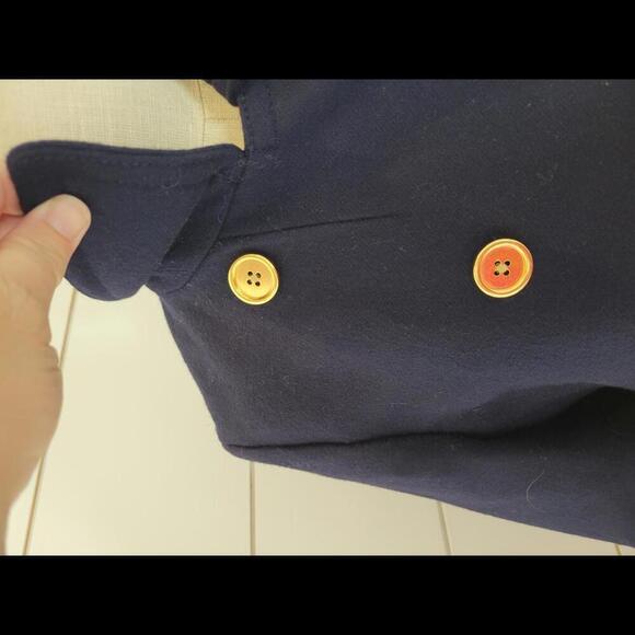 NWOT J Crew Size 6 navy blue wool cashmere coat by Nello Gori - Picture 3 of 8